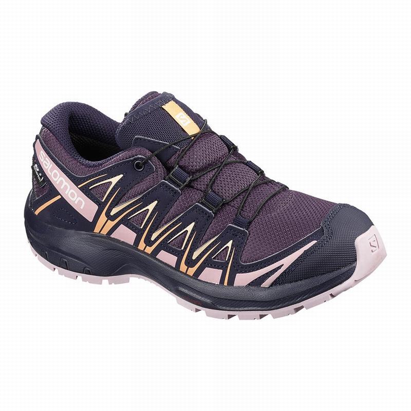 Chaussures De Randonnée Salomon Enfant Violette / Bleu - Salomon XA PRO 3D CLIMASALOMON™ WATERPROOF